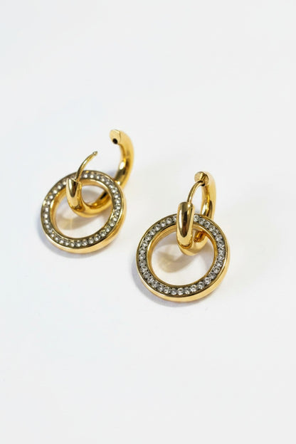 GOLDEN DIAMOND RING SKYE EARRINGS