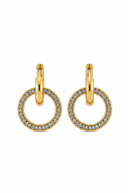 GOLDEN DIAMOND RING SKYE EARRINGS
