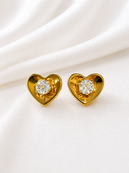 GOLDEN HEART DANNY EARRINGS