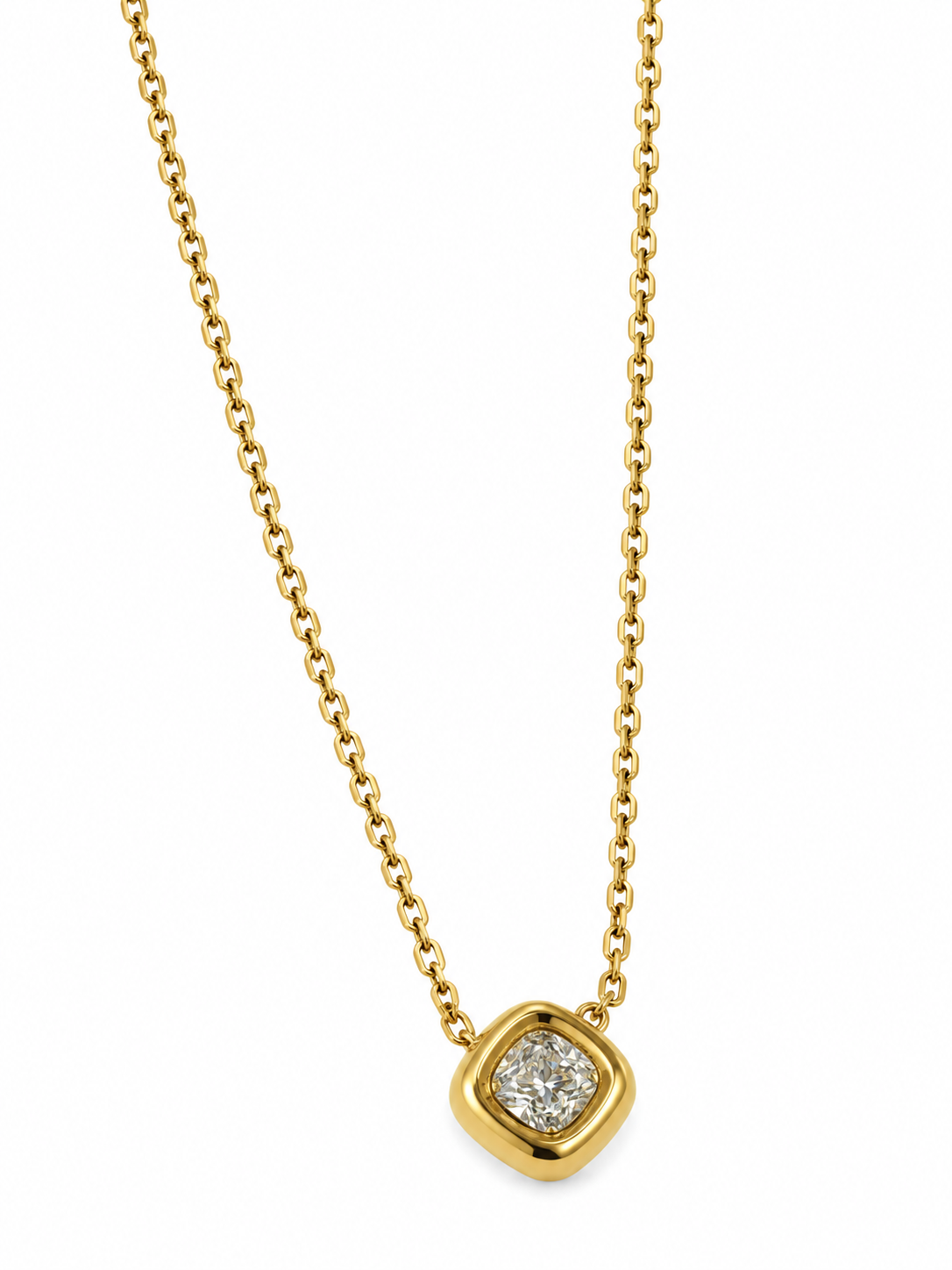GOLDEN SQUARE DIAMOND MICAH NECKLACE