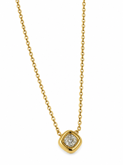 GOLDEN SQUARE DIAMOND MICAH NECKLACE
