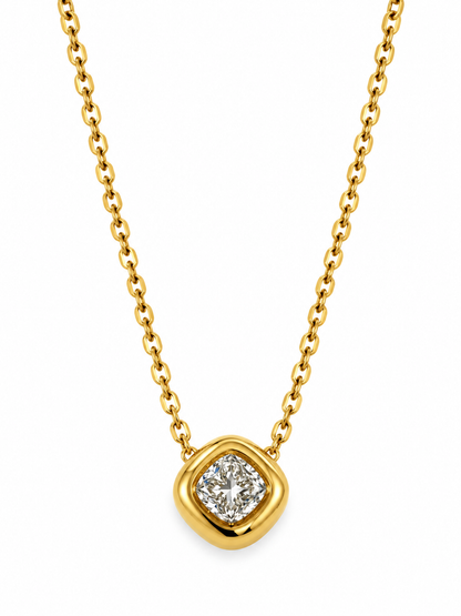 GOLDEN SQUARE DIAMOND MICAH NECKLACE