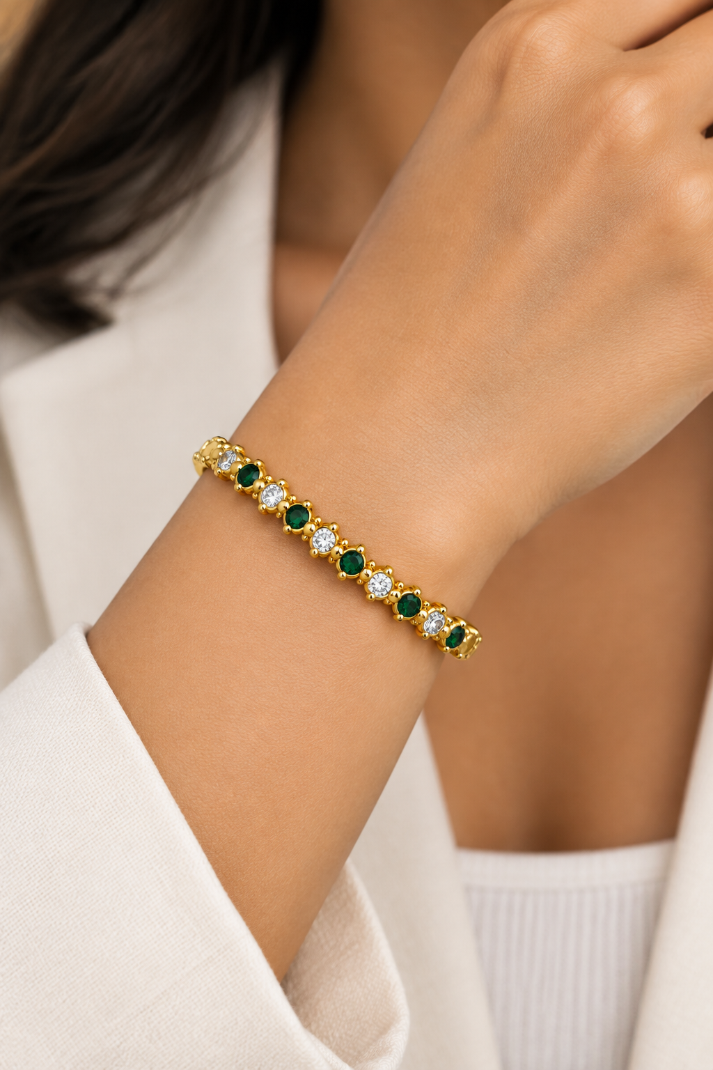 GREEN DIAMOND KYRA BRACELET