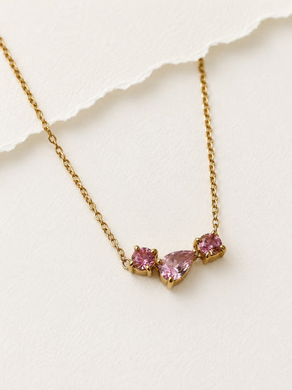PINK STONE RACHELLE NECKLACE