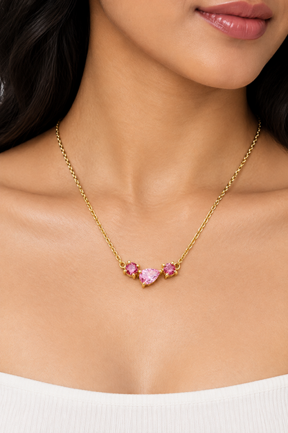 PINK STONE RACHELLE NECKLACE