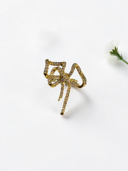 GOLDEN DIAMOND BOW KYOMI EAR CUFF