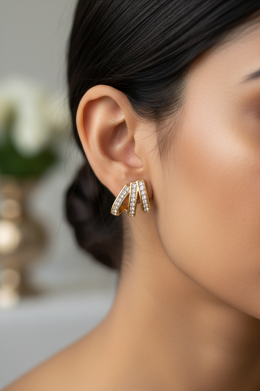 GOLDEN DIAMOND HARRY EARRINGS