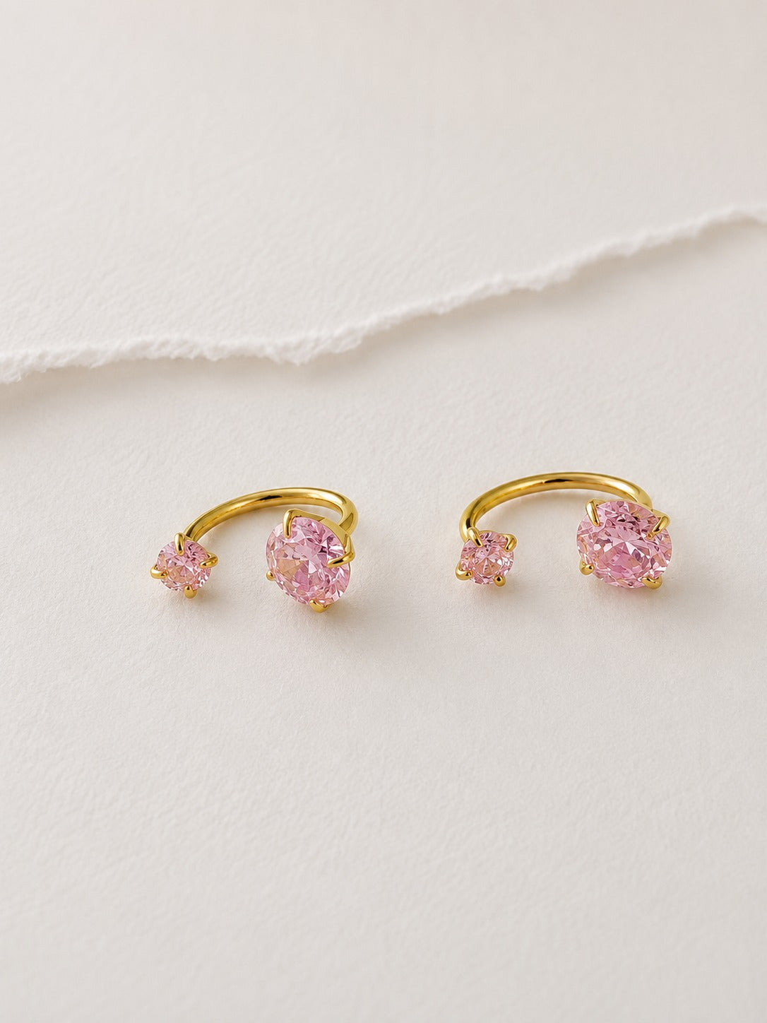 PINK DIAMOND MAHAY BALL BACK EARRINGS