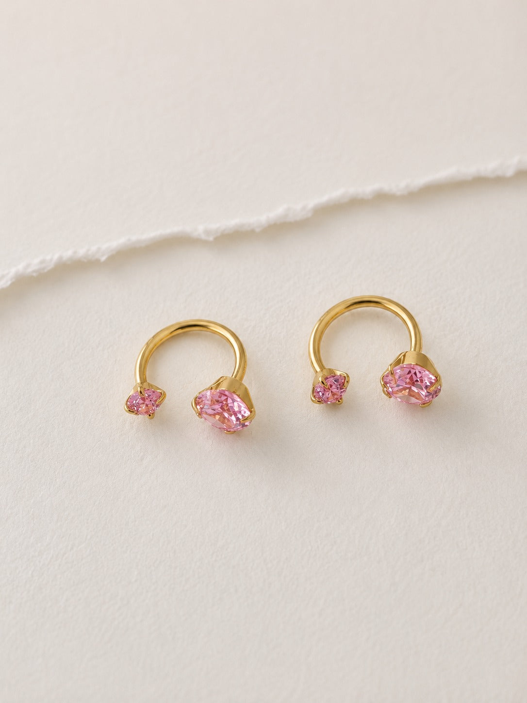 PINK DIAMOND MAHAY BALL BACK EARRINGS