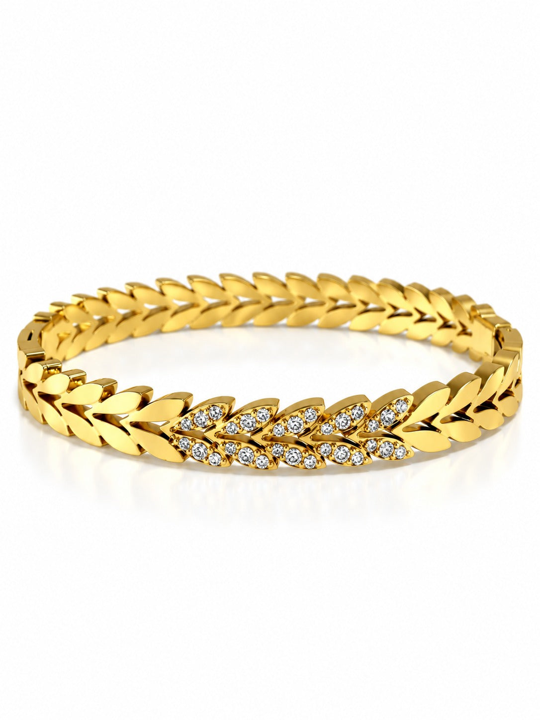 GOLDEN DIAMOND LEAVES MERSY BABY BRACELET