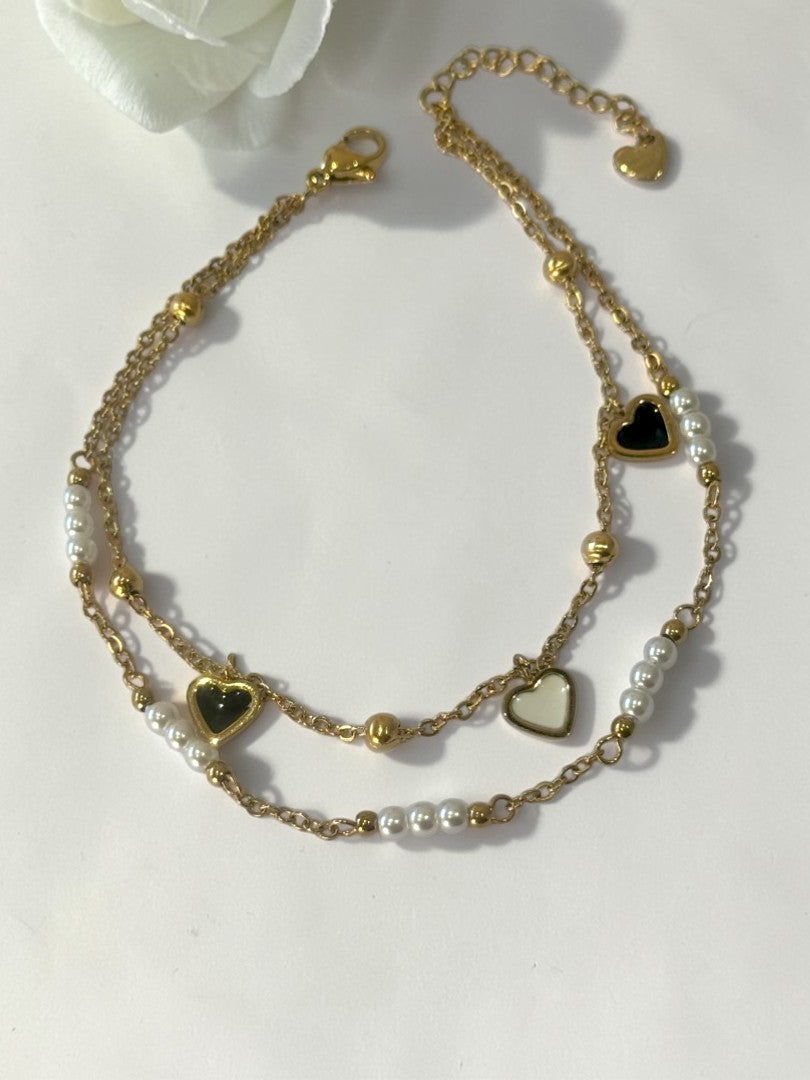 BLACK-WHITE AAYUSHI ANKLET