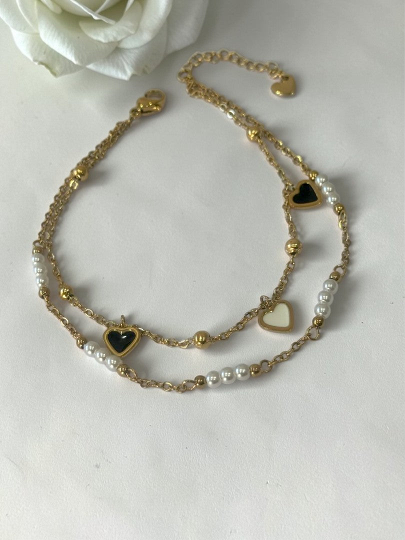 BLACK-WHITE AAYUSHI ANKLET