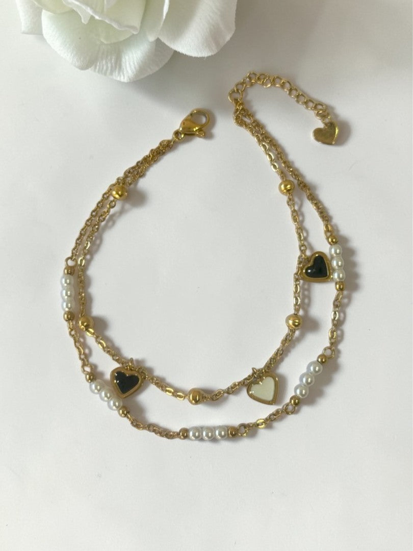 BLACK-WHITE AAYUSHI ANKLET
