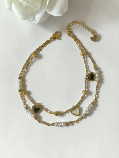 BLACK-WHITE AAYUSHI ANKLET