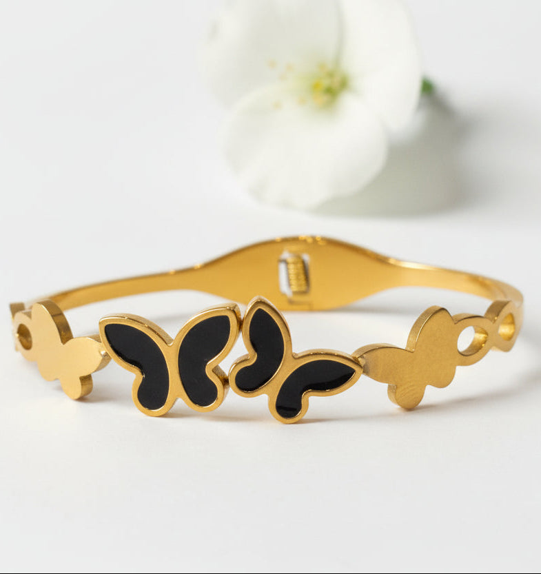 BLACK BUTTLERFLY OPHELIA BRACELET
