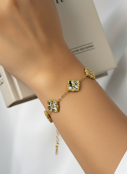 BLACK WHITE AARONEY BRACELET