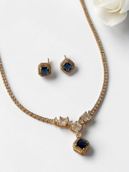BLUE DIAMOND ABIGAIL NECKLACE SET