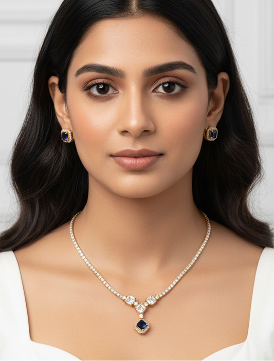 BLUE DIAMOND ABIGAIL NECKLACE SET