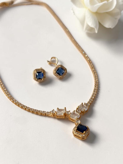 BLUE DIAMOND ABIGAIL NECKLACE SET