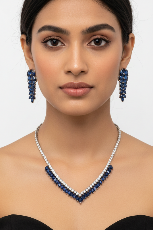 BLUE DIAMOND LAYLA NECKLACE SET