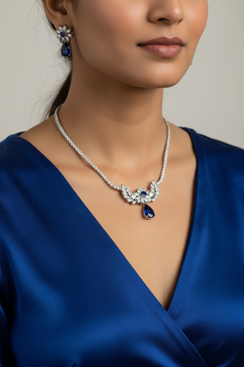 BLUE DIAMOND NOLAN NECKLACE SET