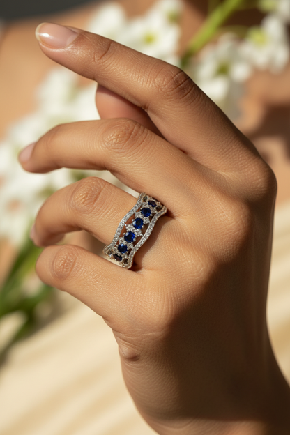 BLUE DIAMOND PARKER RING