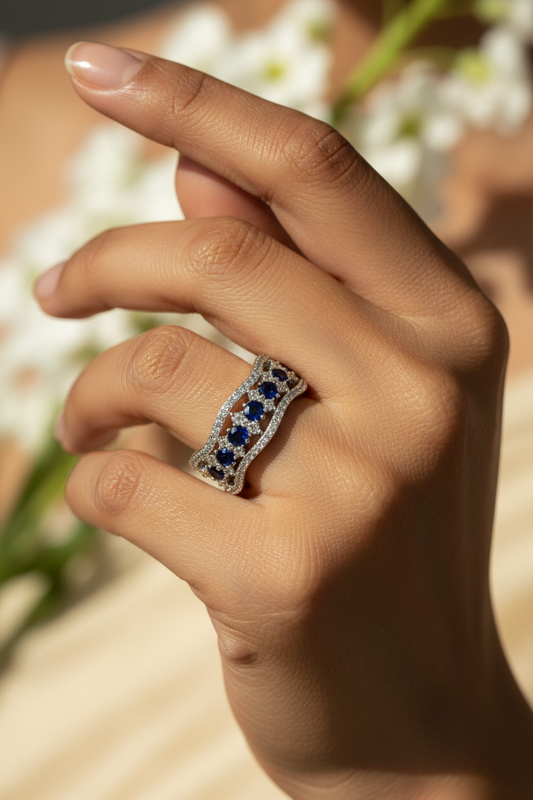 BLUE DIAMOND PARKER RING