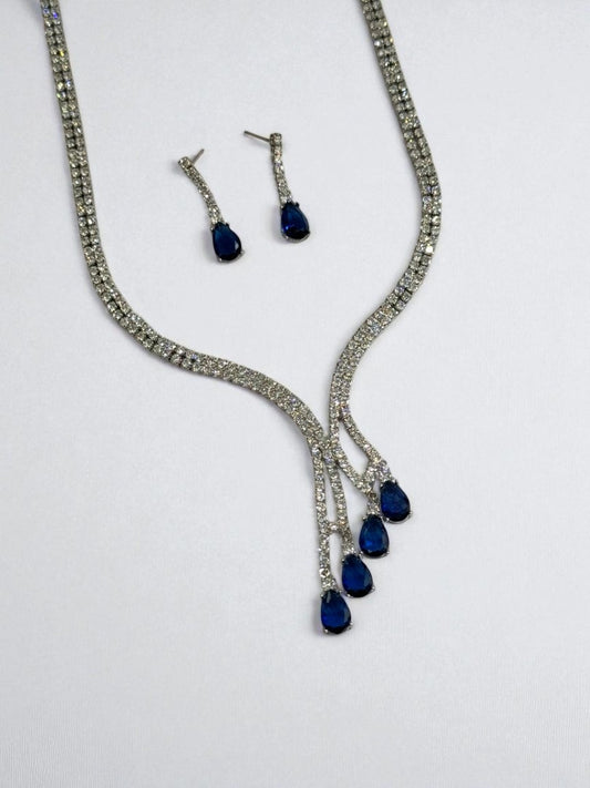 BLUE DIAMOND TRISTIN NECKLACE SET