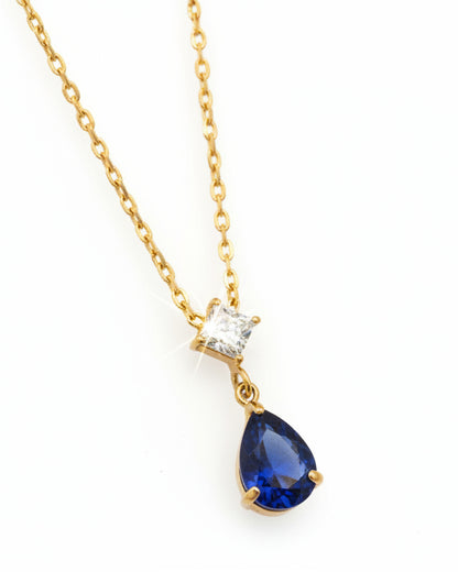 BLUE DROP DIAMOND LILLIAN NECKLACE