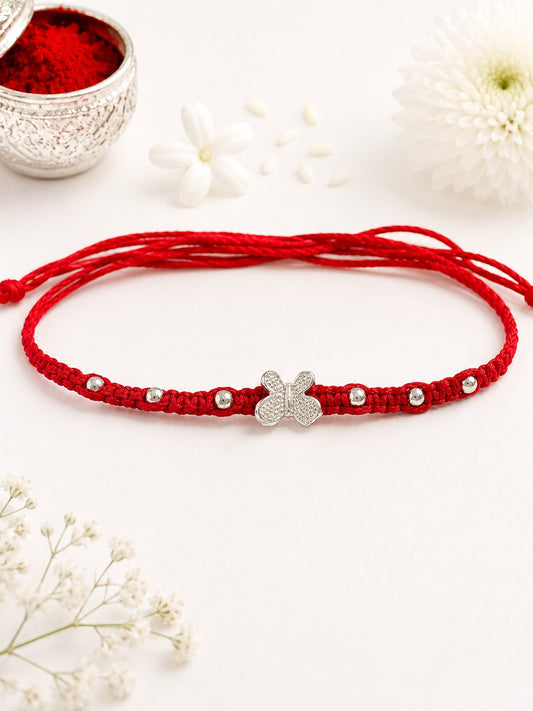 BUTTERFLY SOUMYA PURE SILVER RAKHI