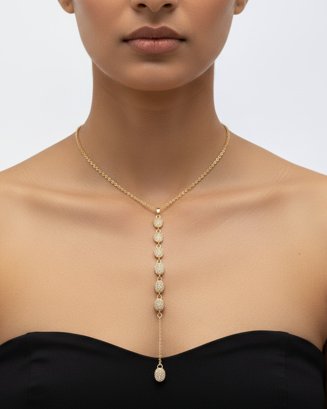 GOLDEN DIAMOND MELISSA NECKLACE (Y)