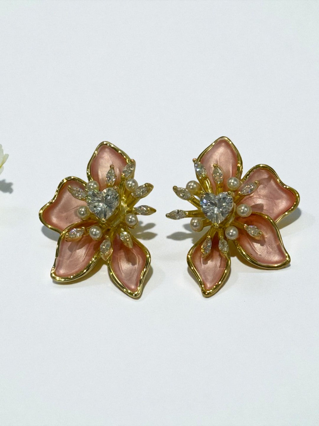 CORAL FLOWER SANTINIE EARRINGS