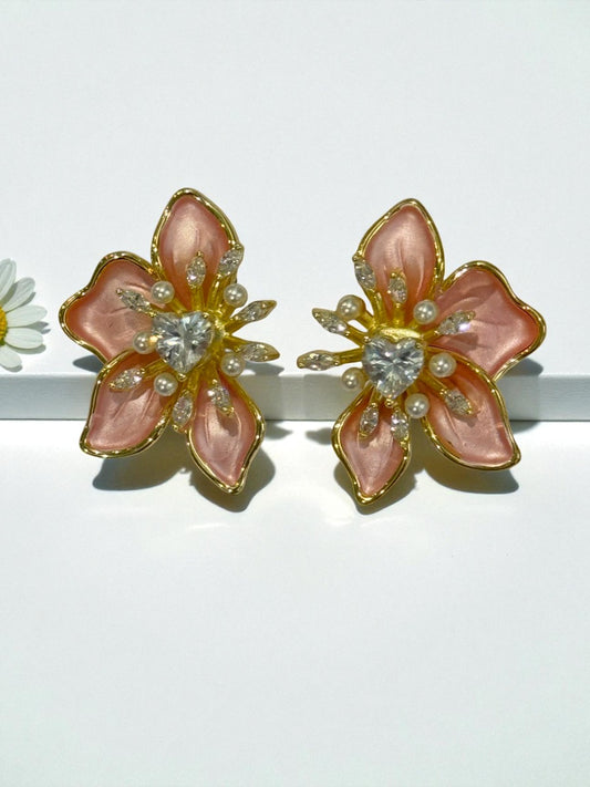 CORAL FLOWER SANTINIE EARRINGS