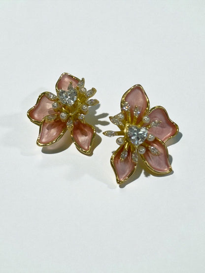 CORAL FLOWER SANTINIE EARRINGS