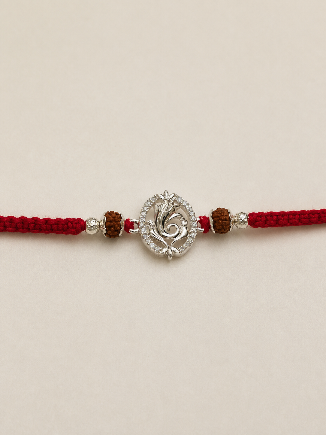 GANESH DIAMOND MUKTI SILVER RAKHI