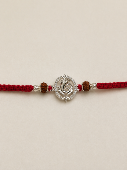 GANESH DIAMOND MUKTI SILVER RAKHI