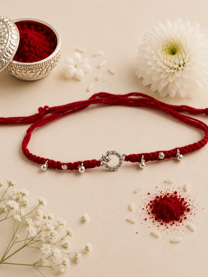 DIAMOND SHRISHTI SILVER RAKHI