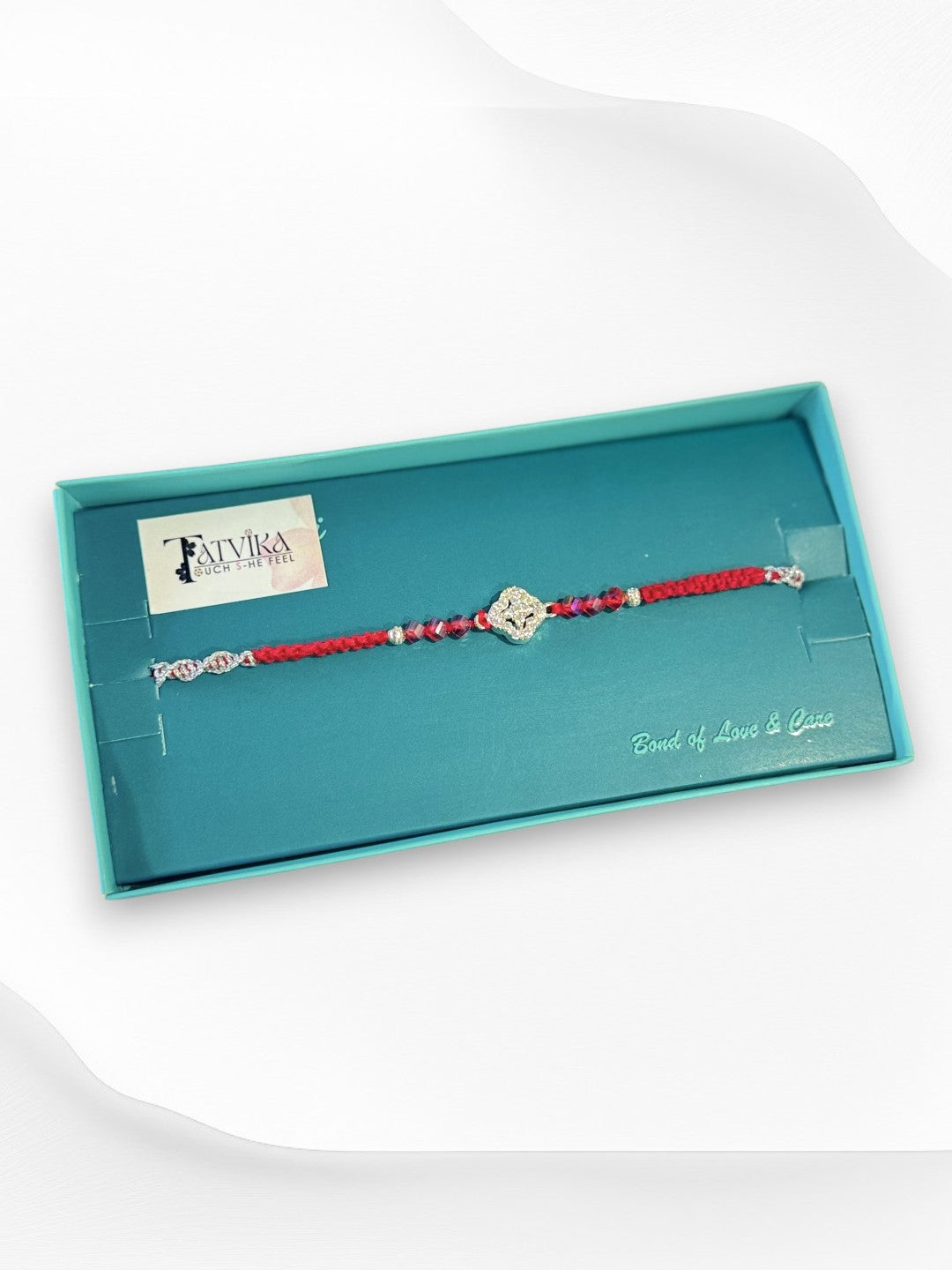 DIAMOND FLOWER TARUNIKA PURE SILVER RAKHI