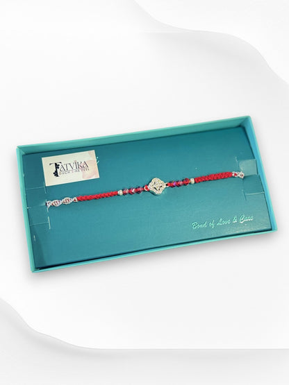 DIAMOND FLOWER TARUNIKA PURE SILVER RAKHI