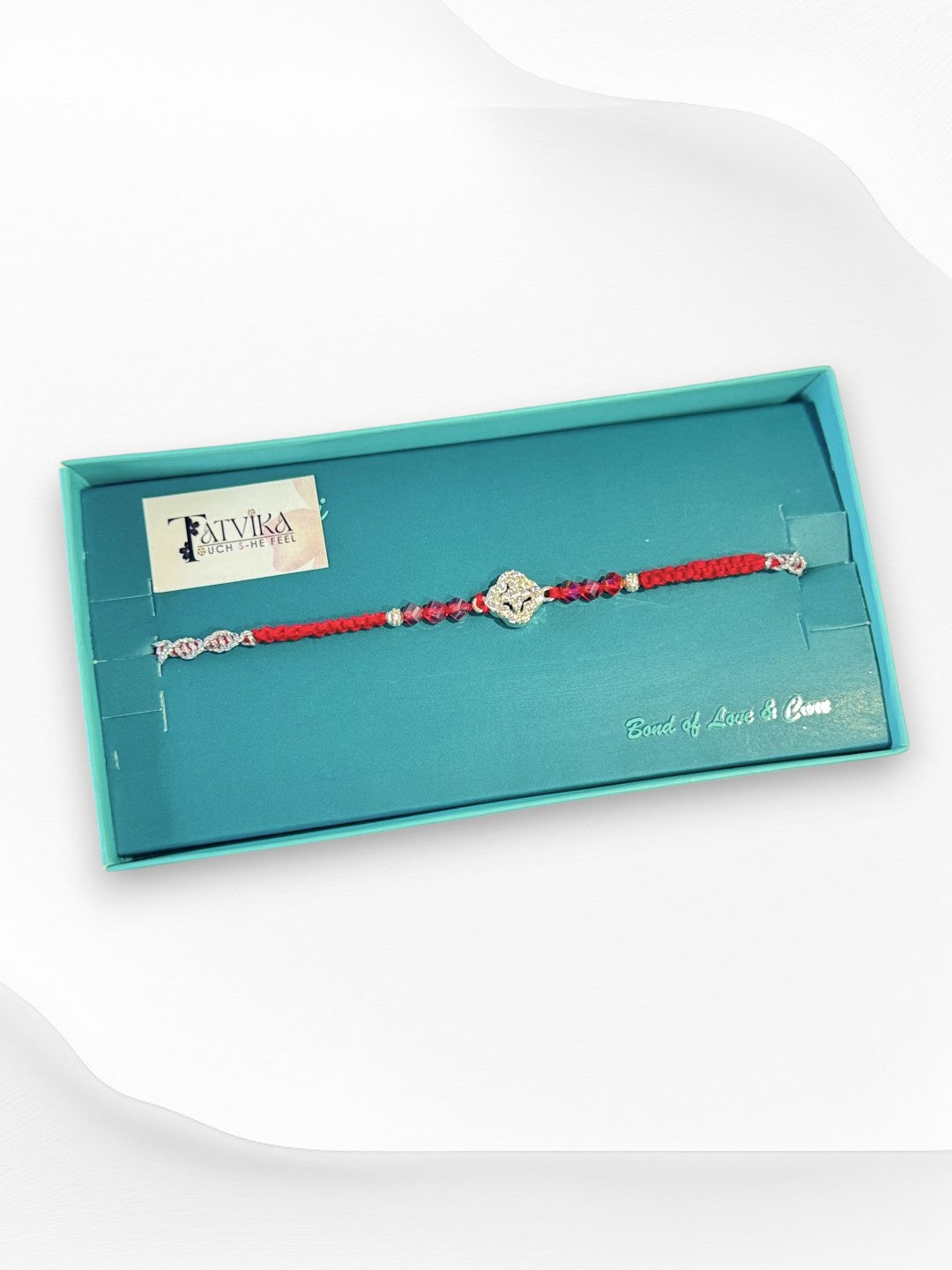 DIAMOND FLOWER TARUNIKA PURE SILVER RAKHI