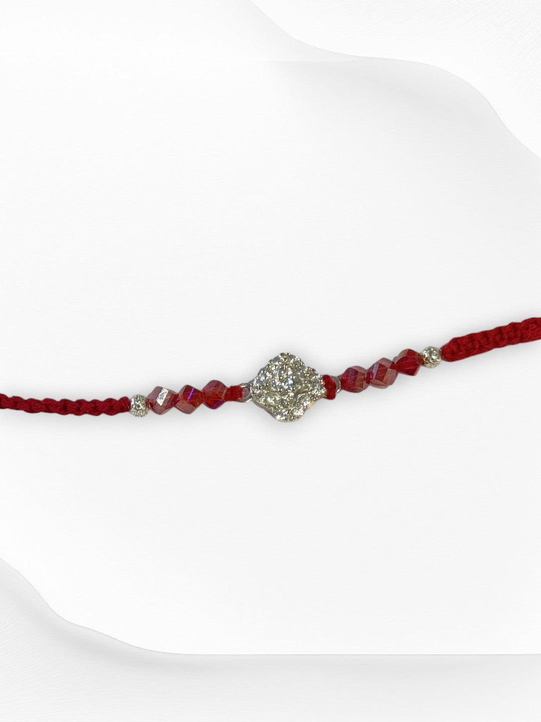 DIAMOND FLOWER TARUNIKA PURE SILVER RAKHI