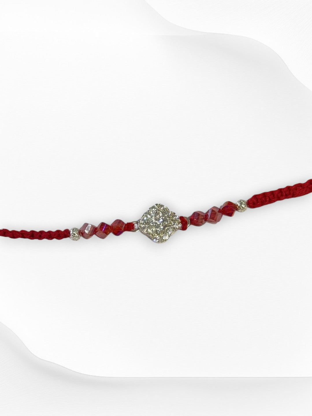 DIAMOND FLOWER TARUNIKA PURE SILVER RAKHI