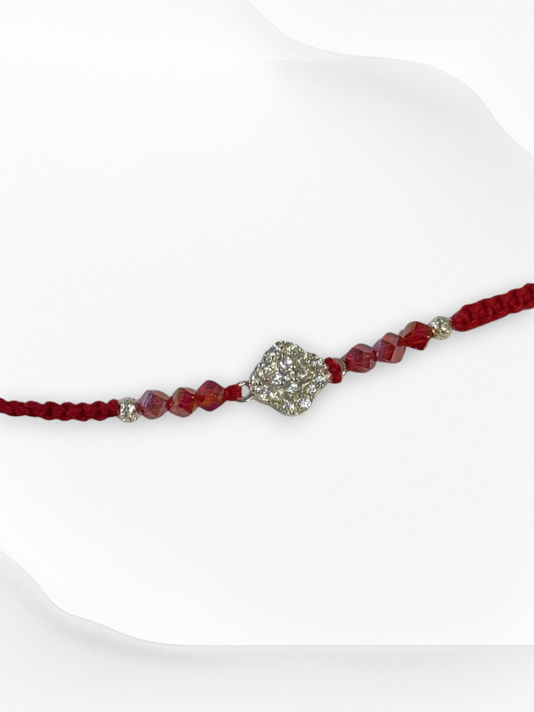 DIAMOND FLOWER TARUNIKA PURE SILVER RAKHI