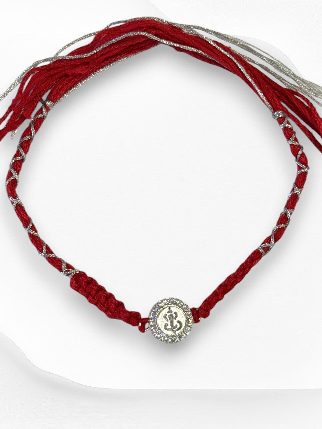DIAMOND GANESHA TARINI PURE SILVER RAKHI