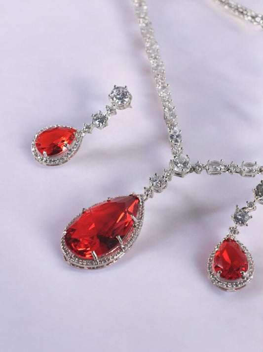 RUBY DIAMOND EMMET JEWELLERY SET