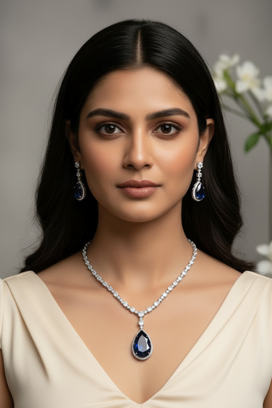 BLUE DIAMOND EMMET JEWELLERY SET