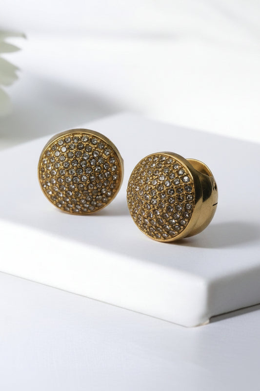 GOLDEN DIAMOND ROUND SARIYAA EARRINGS