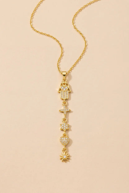 GOLDEN CHARM MICHAELA NECKLACE (Y)