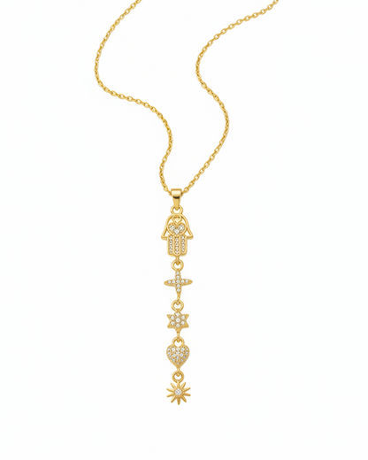 GOLDEN CHARM MICHAELA NECKLACE (Y)
