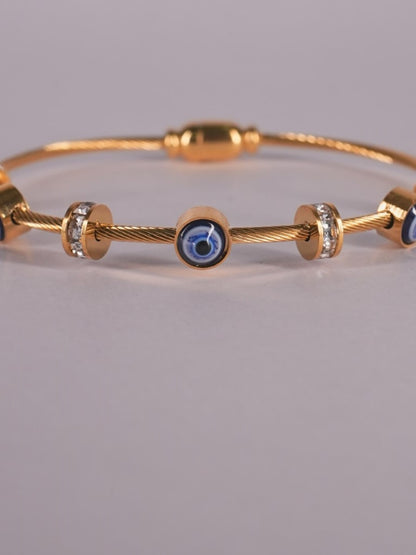 GOLDEN BASE WITH DIAMOND BALLS AND EVIL EYE 
